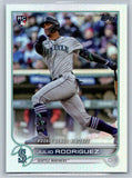 Julio Rodriguez 2022 Topps Update #US97 Rookie Card Debut Rainbow Foil Mariners